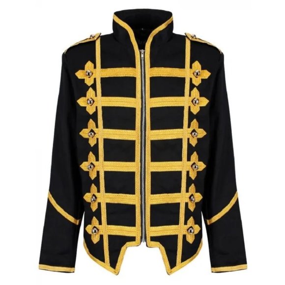 DARKROCK Jackets & Coats Military Drummer Jacket Black Parade